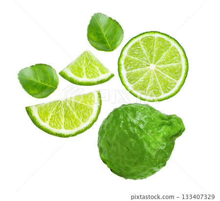 Bergamot  isolated on white background 133407329