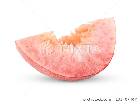 Pink Peach isolated on white background 133407407