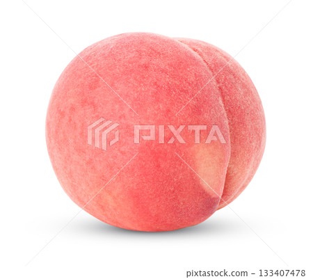 Pink Peach isolated on white background 133407478