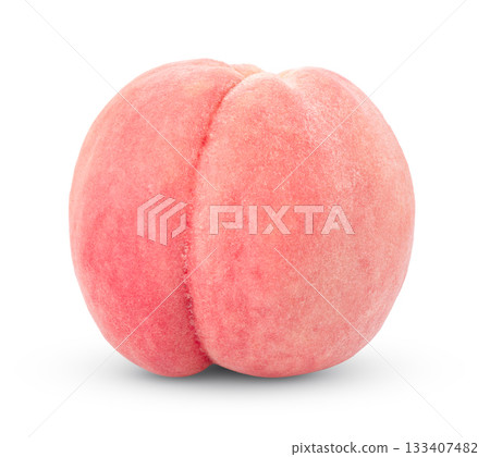Peach isolated on white background 133407482