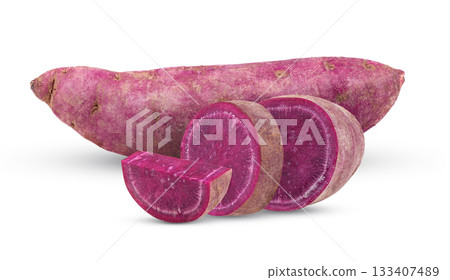 yam potato isolated on white background yam potato isolated on white background 133407489
