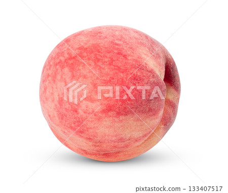 Peach isolated on white background 133407517