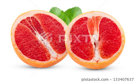 grapefruit isolated on white background grapefruit isolated on white background 133407637