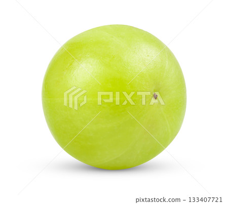 Fresh Indian gooseberries on white background Fresh Indian gooseberries on white background 133407721