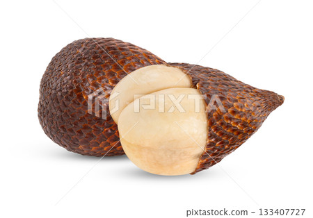Salak (Salacca zalacca) or Snake fruit isolated on white background 133407727