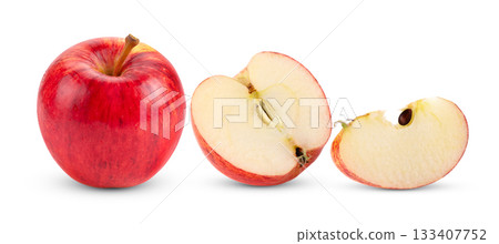 red apple isolated on white background 133407752