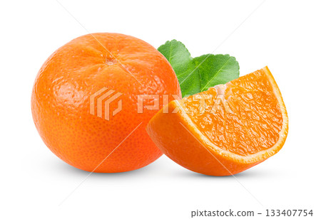 orange fruit isolated on white background 133407754