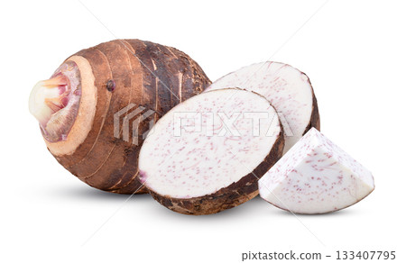 Taro isolated on white background Taro isolated on white background 133407795