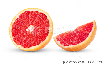grapefruit isolated on white background grapefruit isolated on white background 133407798