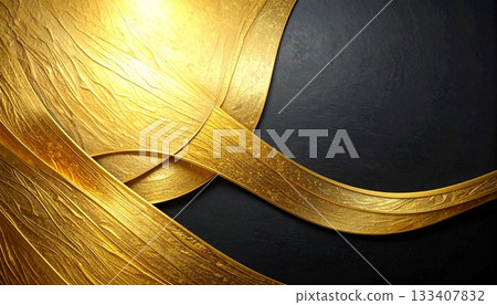 Abstract background material of shining gold curves Abstract background material of shining gold curves 133407832