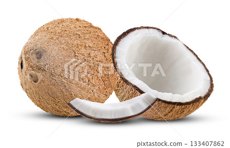 coconut isolated on white background 133407862