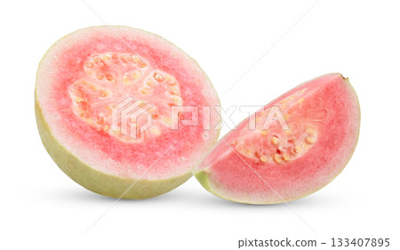 guava isolated on white background 133407895