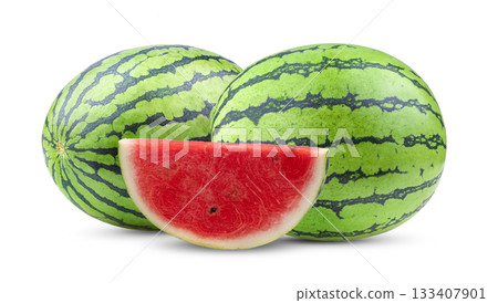 watermelon isolated on white background watermelon isolated on white background 133407901