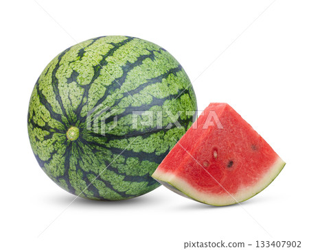 watermelon isolated on white background watermelon isolated on white background 133407902