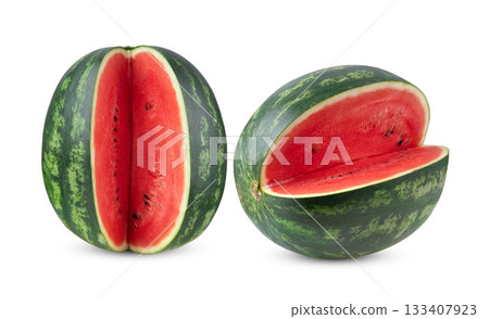 watermelon on white background 133407923