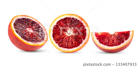 Blood orange isolated on white background Blood orange isolated on white background 133407933
