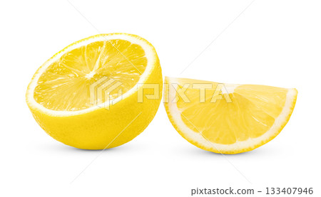 lemon isolated on white background 133407946