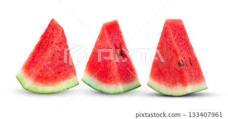 slice watermelon isolated on white background slice watermelon isolated on white background 133407961