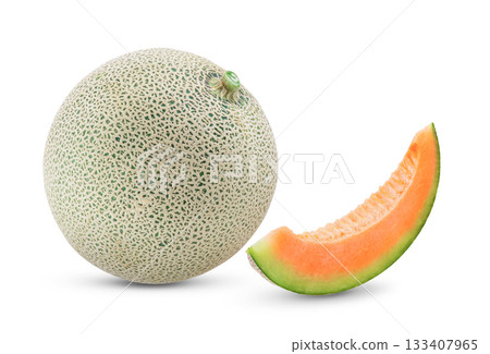melon isolated on white background melon isolated on white background 133407965
