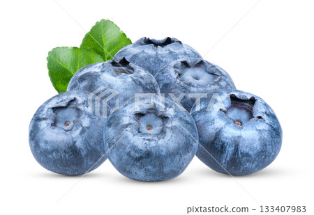Fresh blueberry  isolated on white background 133407983
