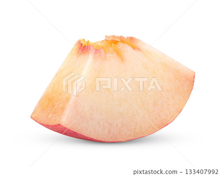Pink Peach isolated on white background 133407992