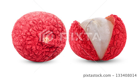Lychee isolated on white background ( image from camera ) Lychee isolated on white background ( image from camera ) 133408014