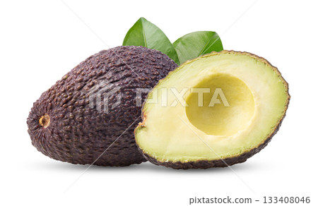 avocado on white background avocado on white background 133408046