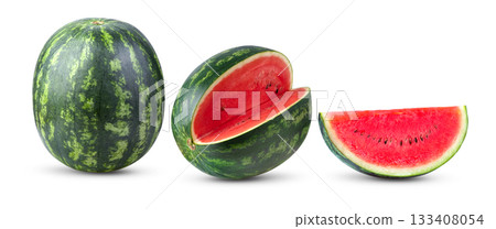 Watermelon isolated on alpha layer Watermelon isolated on alpha layer 133408054
