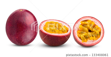 passion fruit isolated on white background 133408061