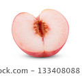 Pink Peach isolated on white background 133408088