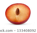 cherry plums isolated on white background 133408092