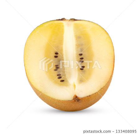 gold kiwi isolated on white background 133408095