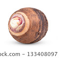 taro root isolated on white background 133408097