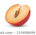 cherry plums isolated on white background 133408099