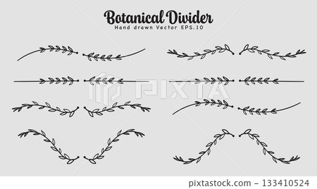 Vine line divider hand drawn for text layout separator decoration vector illustration Vine line divider hand drawn for text layout separator decoration vector illustration 133410524