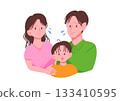 Illustration of a troubled family 133410595