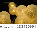 Softly glowing cotton ball light 133410994
