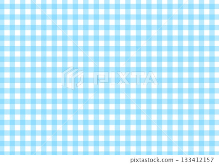 Light blue gingham check pattern background material 133412157