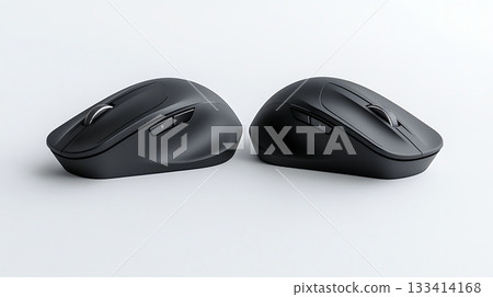 Sleek Wireless Mice Displayed Side by Side Sleek Wireless Mice Displayed Side by Side 133414168