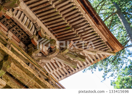 旅海山橫造寺院內的秋景 133415696