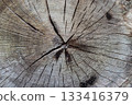 Old grey wood log texture 133416379