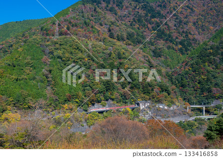 靜岡縣長島水壩附近（陡坡路段）大井川鐵道井川線上的Abt型機車 133416858
