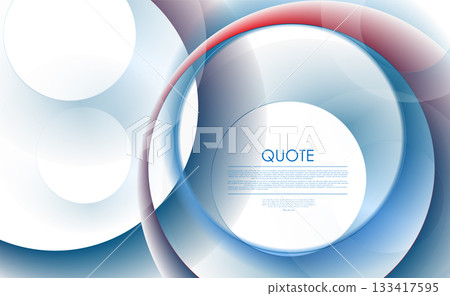 Bright blue and red glossy smooth abstract circles on the white background Bright blue and red glossy smooth abstract circles on the white background 133417595