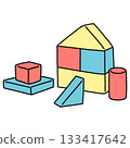 Simple illustration of building blocks Simple illustration of building blocks 133417642