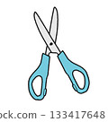 Simple illustration of scissors Simple illustration of scissors 133417648