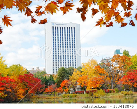 札幌中島公園的北海道秋葉美景 133418076