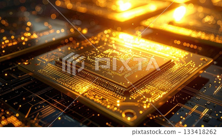 AI Image: Close-up of an electronic circuit board AI Image: Close-up of an electronic circuit board 133418262