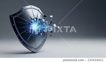 警告畫面顯示網路安全面臨網路攻擊風險 133418411