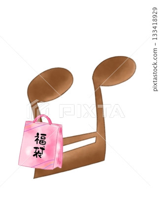 Musical note with lucky bag Musical note with lucky bag 133418929