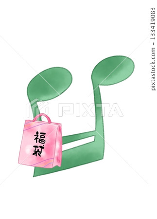 Musical note with lucky bag 133419083